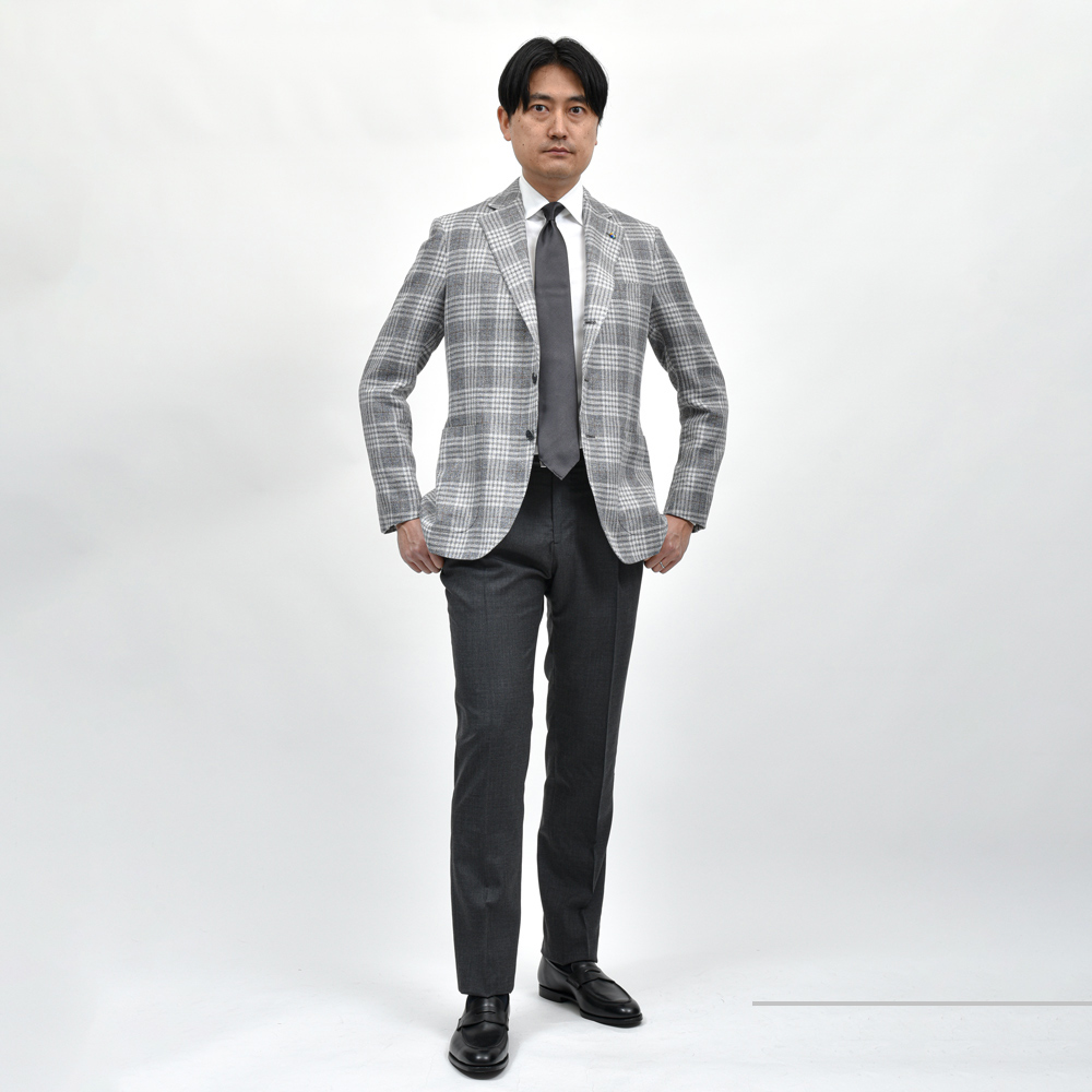 Belvest（ベルベスト）ウールシルクリネンホップサック3B