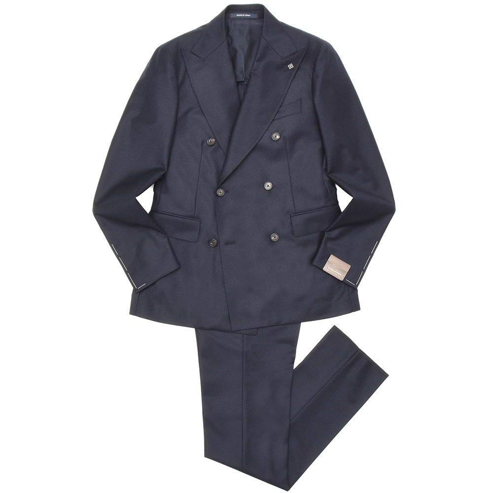 TAGLIATORE / 6ボタン シャークスキン ダブルブレストスーツ minnade