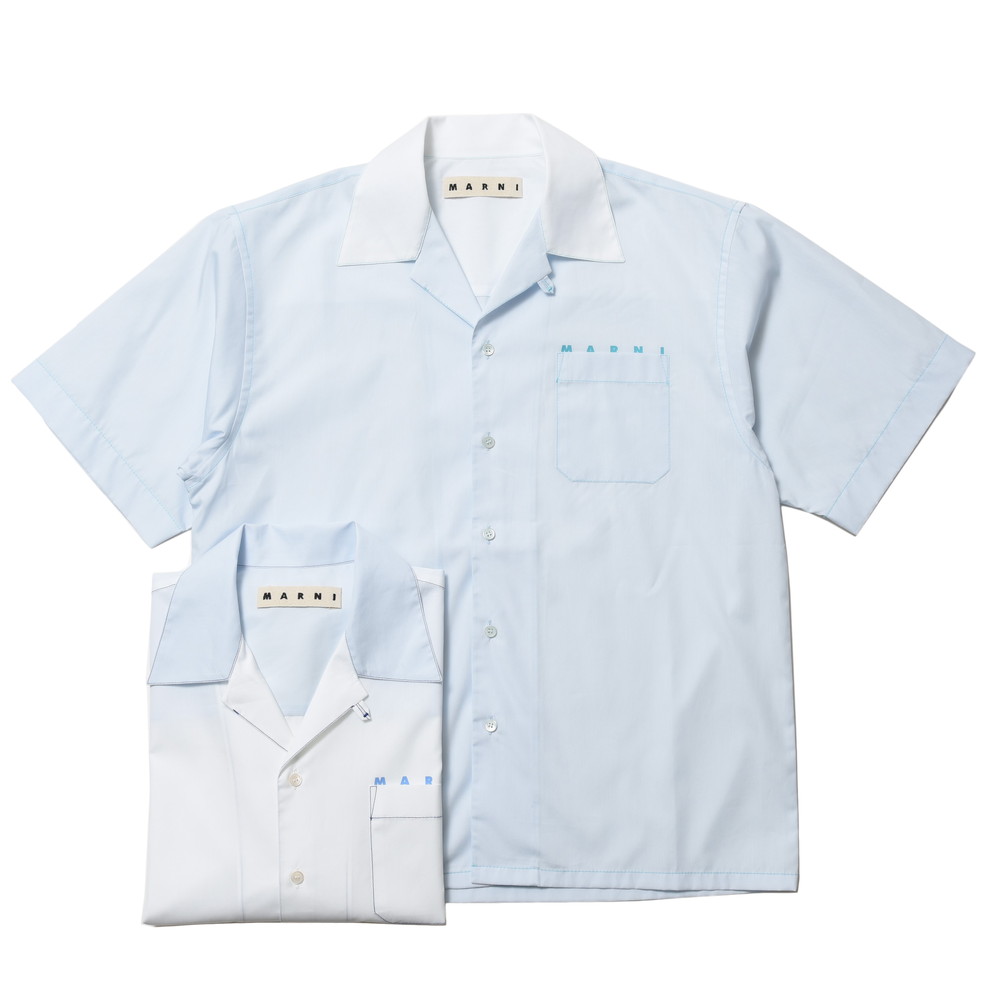【21SS】MARNI オーバーサイズ ウールショートスリーブシャツ