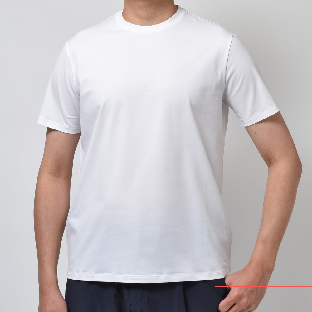 【新品未使用】 HERNO ヘルノ Tシャツ BUBBLE スカーフ SUPERFINE COTTO JG000189D52003 【サイズ44/WHITE】