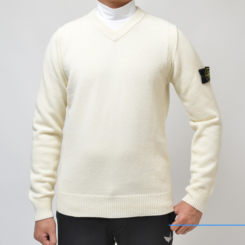 単品購入可 【春モデル・新品】ストーンアイランド Vネックニット