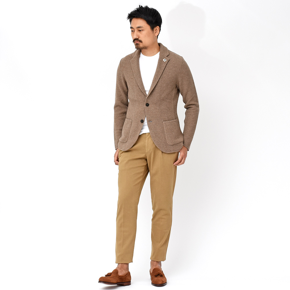 ラルディーニ極美品☆LARDINI ニットジャケット 最高級アルパカ混