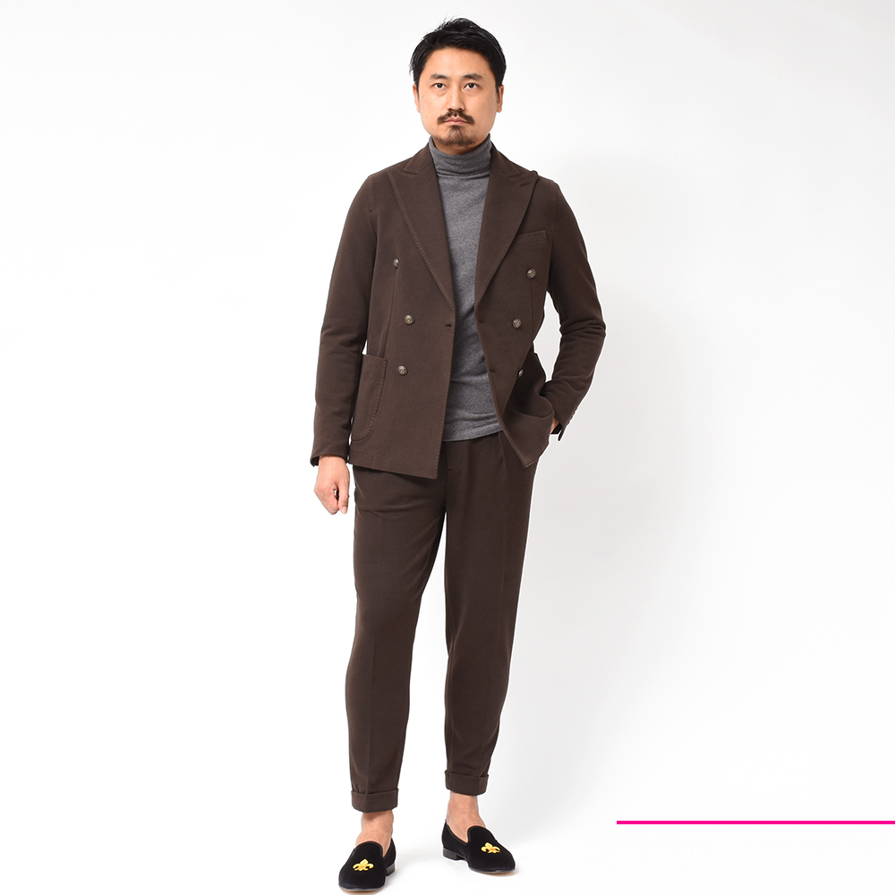 ＷＥＢ限定カラー有 Circolo コットンジャージー ツインストライプ
