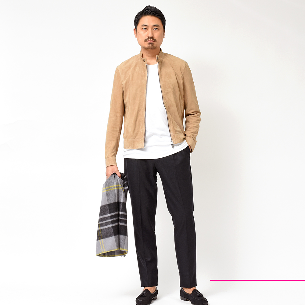 B.R.ONLINE - Style Web Magazine & Online Shop | ビー・アール・オンライン | EMMETI(エンメティ )<br>JURI ゴートスエード シングルライダースジャケット B.R.ONLINE - Style Web Magazine & Online Shop | ビー・アール・オンライン | EMMETI(エンメティ )<br>JURI ゴートスエード シングルライダースジャケット