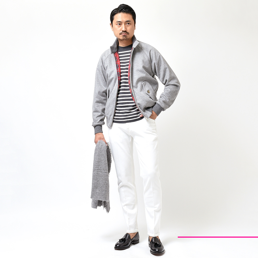 【BARACUTA】バラクータ ウール ジャケット ブルゾン 38 ネイビー