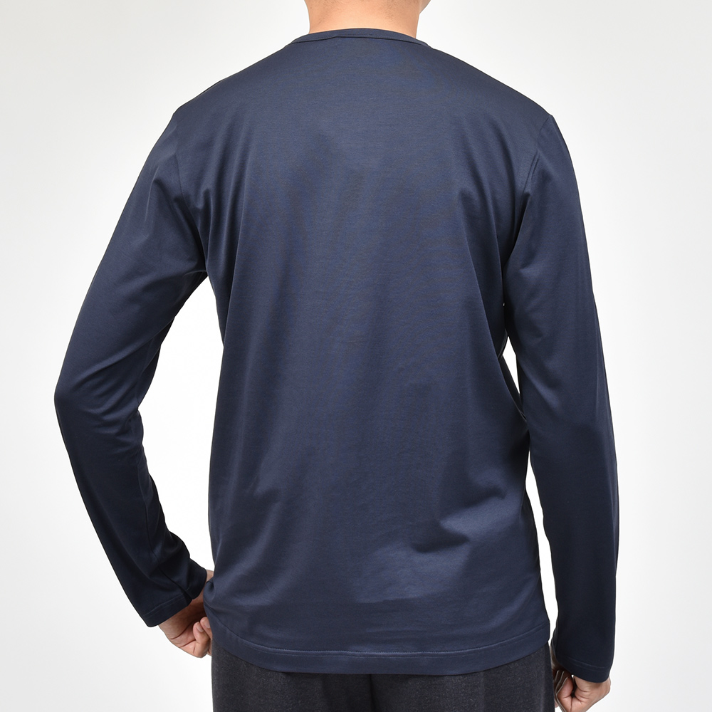 ロングスリーブ（クラシック）Tシャツ （Black）| Sunspel