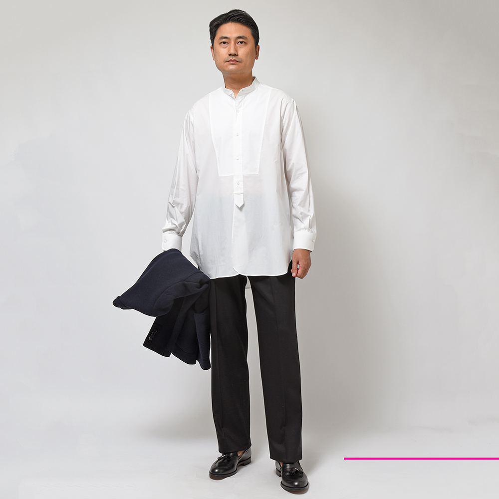 B.R.ONLINE - Style Web Magazine & Online Shop | ビー・アール・オンライン | Scye サイ<br>ウォッシュドコットン ポプリン バンドカラー シャツ B.R.ONLINE - Style Web Magazine & Online Shop | ビー・アール・オンライン | Scye サイ<br>ウォッシュドコットン ポプリン バンドカラー シャツ