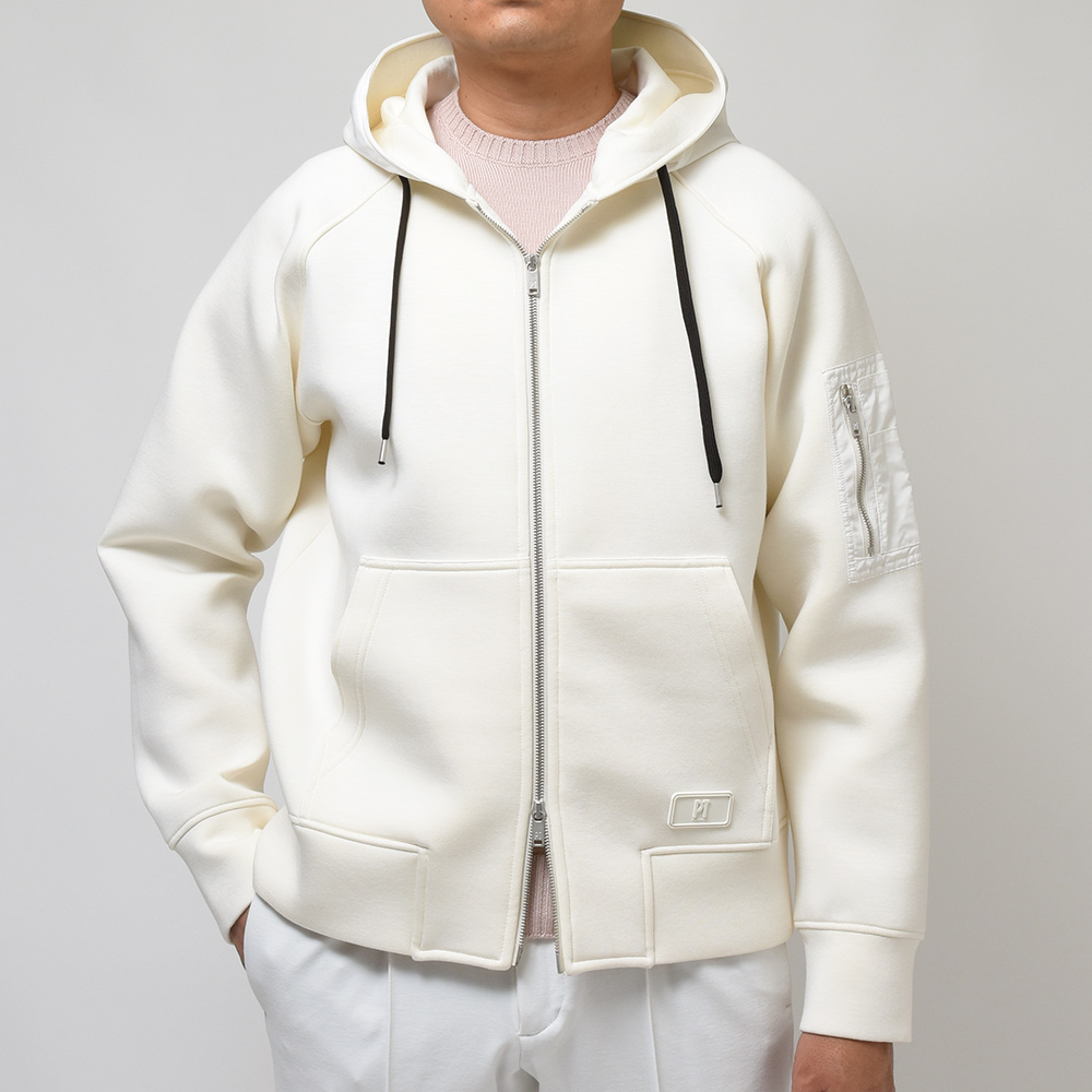 B.R.ONLINE - Style Web Magazine & Online Shop | ビー・アール・オンライン | PT TORINO ピーティー トリノ<br>ジャージー×ナイロン ハイブリッド ジップアップ パーカー B.R.ONLINE - Style Web Magazine & Online Shop | ビー・アール・オンライン | PT TORINO ピーティー トリノ<br>ジャージー×ナイロン ハイブリッド ジップアップ パーカー