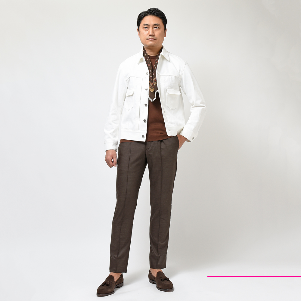 B.R.ONLINE - Style Web Magazine & Online Shop | ビー・アール・オンライン | giab's ARCHIVIO ジャブスアルキヴィオ<br>ring別注MASACCIO マサッチョ シャカウール ストレッチ 1プリーツ パンツ A8132 B.R.ONLINE - Style Web Magazine & Online Shop | ビー・アール・オンライン | giab's ARCHIVIO ジャブスアルキヴィオ<br>ring別注MASACCIO マサッチョ シャカウール ストレッチ 1プリーツ パンツ A8132