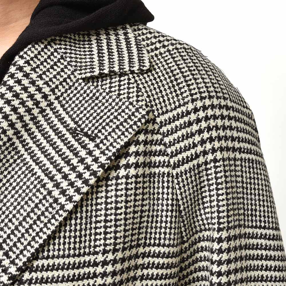 B.R.ONLINE - Style Web Magazine  Online Shop | ビー・アール・オンライン | TITO  ALLEGRETTO ティト アレグレット<br>ヴァージンウール グレンチェック ベルテッド ラグランスリーブ ダブル6Bコート
