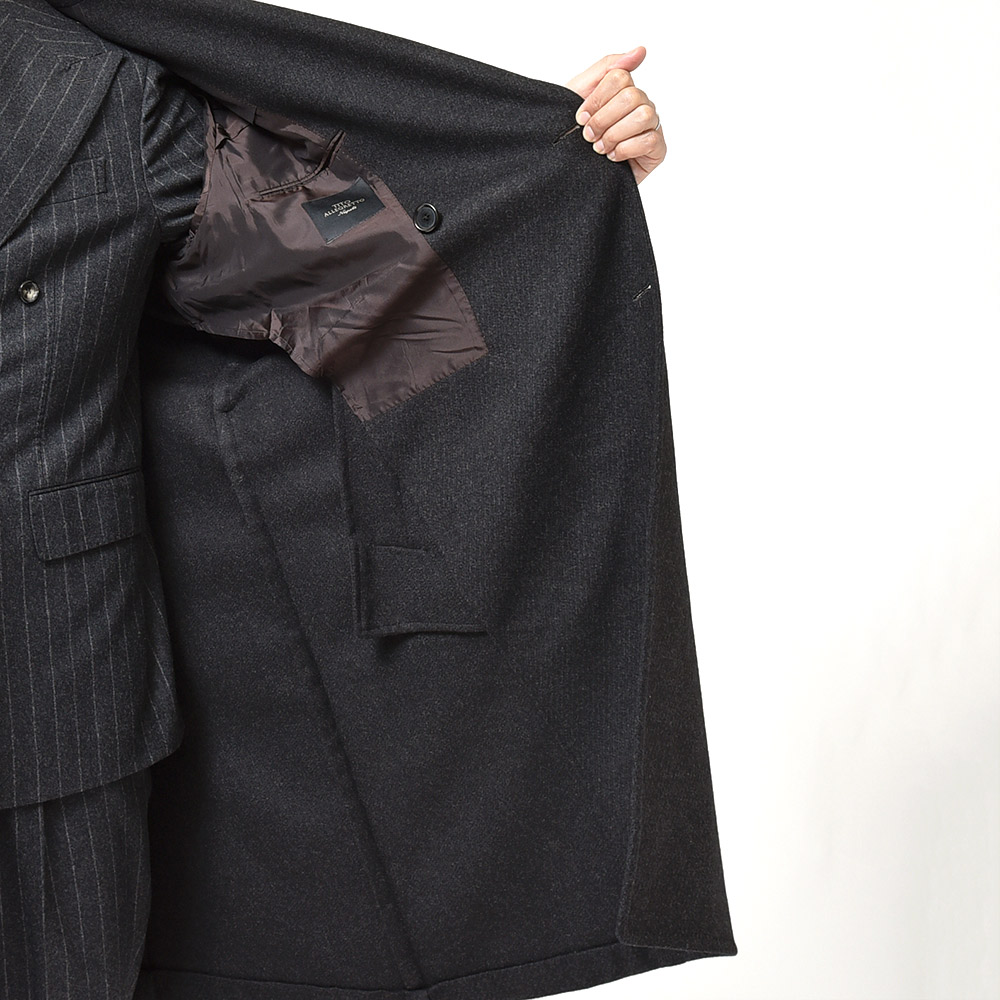 B.R.ONLINE - Style Web Magazine  Online Shop | ビー・アール・オンライン | TITO  ALLEGRETTO ティト アレグレット<br>ヴァージンウール カシミヤ メランジ ベルテッド ラグランスリーブ ダブル6Bコート