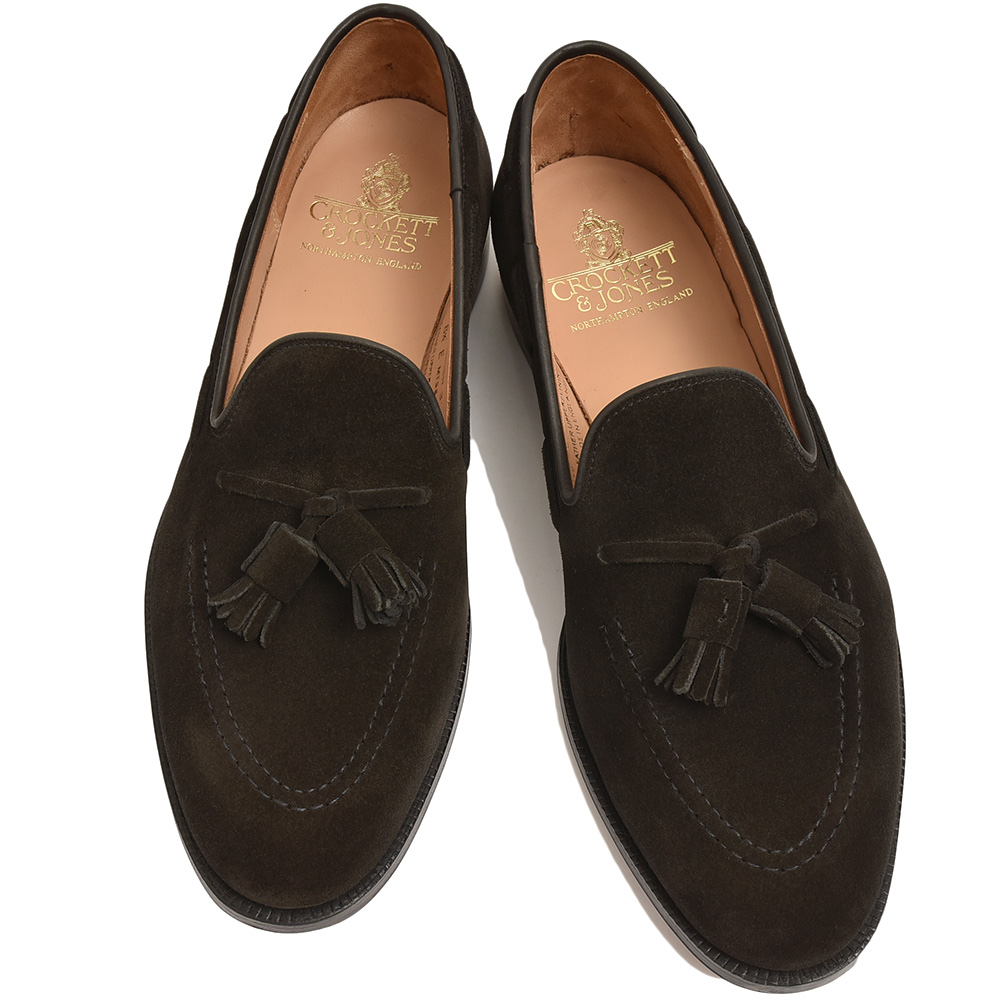 CROCKETT&JONES CAVENDISH 3 スエードタッセルBK