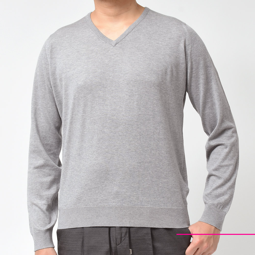 JOHN SMEDLEY ジョンスメドレー  コットンセーター  Vネック 美品