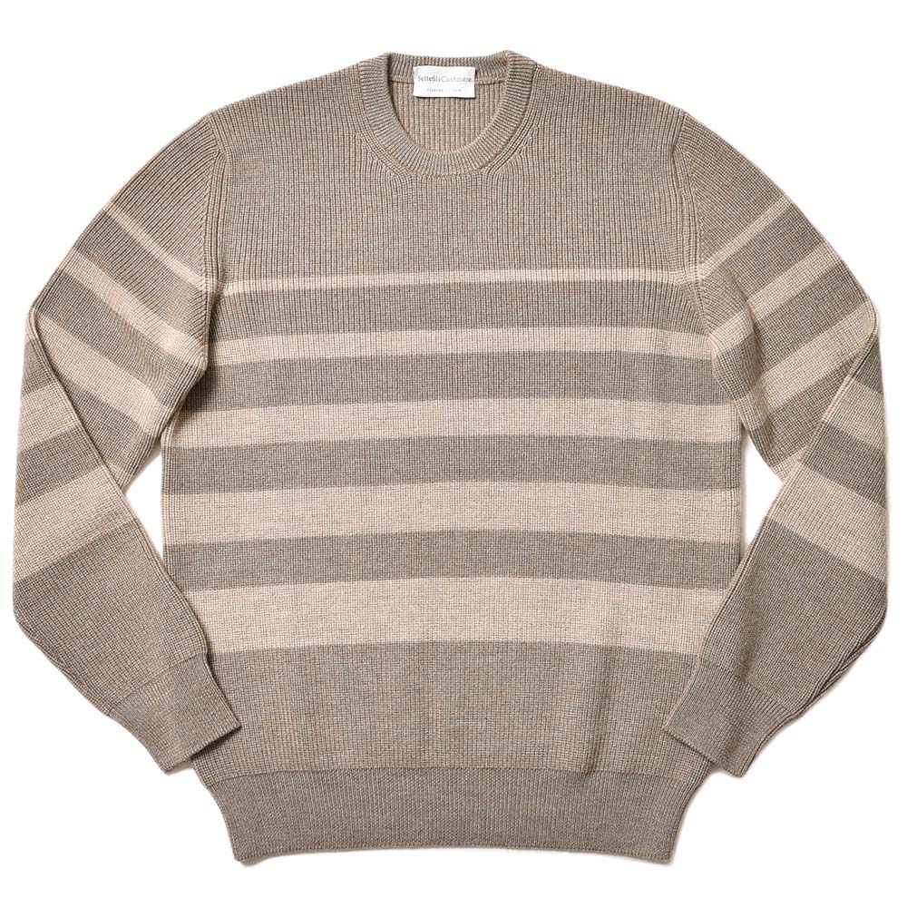 B.R.ONLINE - Style Web Magazine & Online Shop | ビー・アール・オンライン | Settefili Cashmere セッテフィーリ カシミア<br>トップス BASKETCASE GALLERY Raw College Knit<br>ウール ボーダー ミドルゲージ クルーネック ニット B.R.ONLINE - Style Web Magazine & Online Shop | ビー・アール・オンライン | Settefili Cashmere セッテフィーリ カシミア<br>nknit pattern knitハートニット ブラック<br>ウール ボーダー ミドルゲージ クルーネック ニット