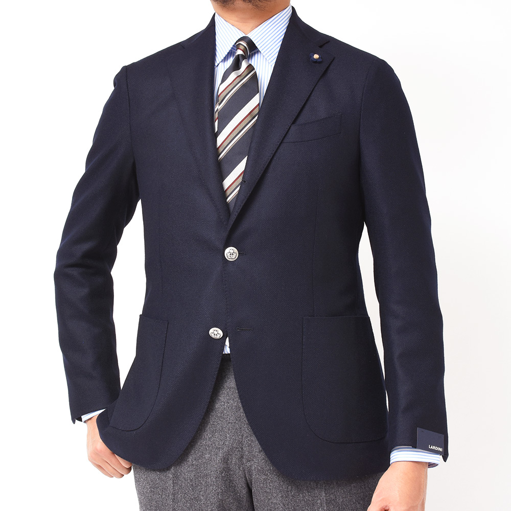 【美品】LARDINI（ラルディーニ） ポップサックジャケット黒（ブラック）44