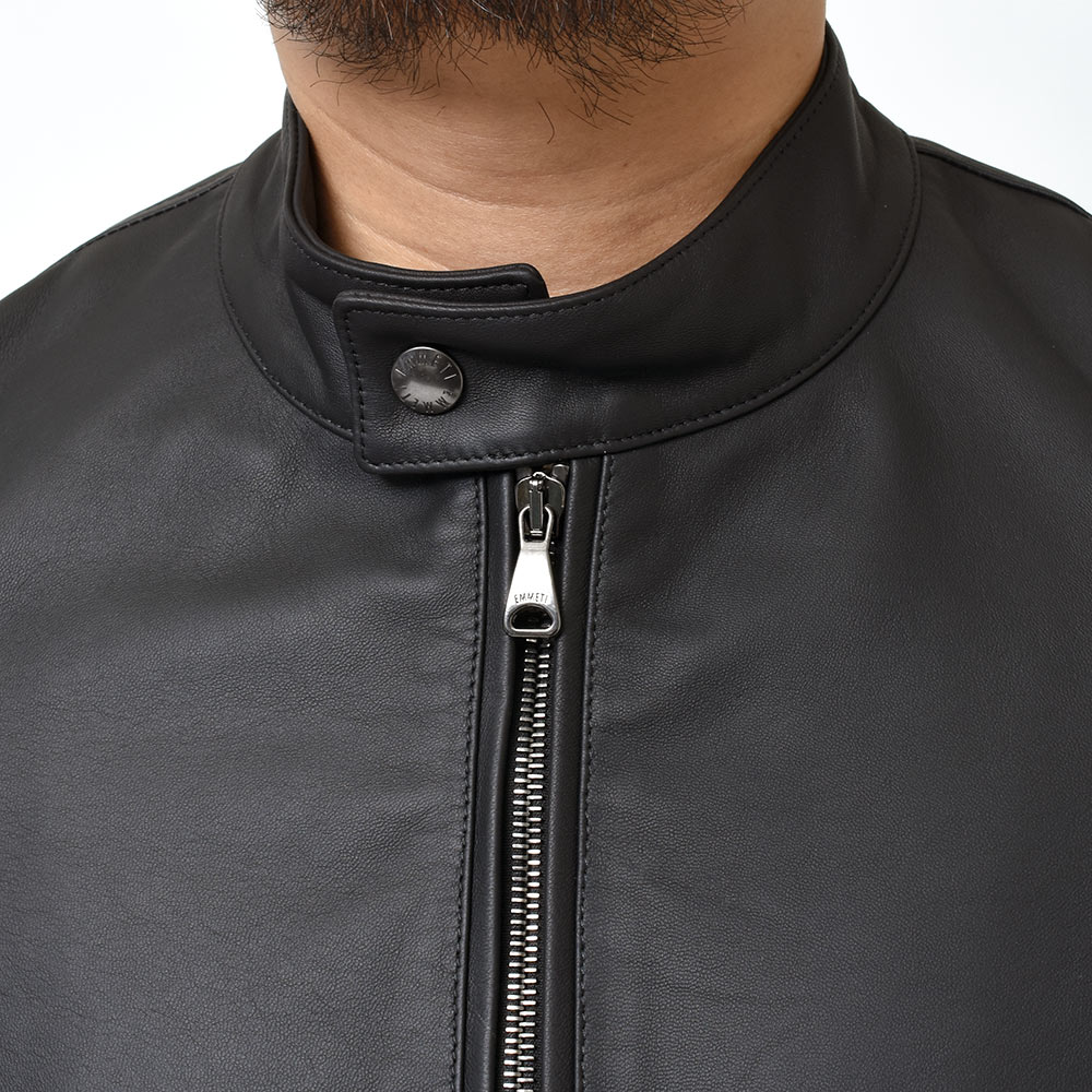 RUFFO【ルッフォ】シングルライダースジャケット JAMES/051 ラムナッパ