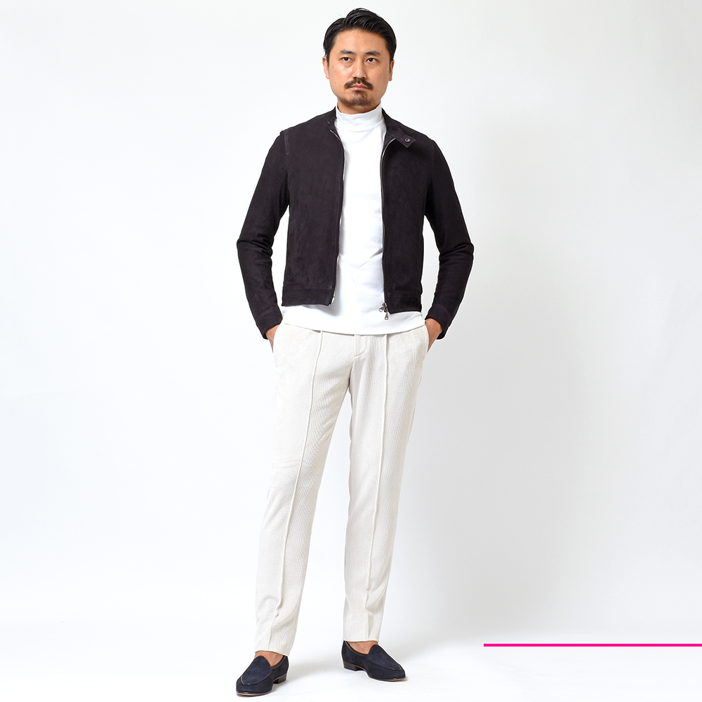 B.R.ONLINE - Style Web Magazine & Online Shop | ビー・アール・オンライン | EMMETI エンメティ <br>JURI ユリ ゴート スエード シングルライダース ジャケット B.R.ONLINE - Style Web Magazine & Online Shop | ビー・アール・オンライン | EMMETI エンメティ <br>JURI ユリ ゴート スエード シングルライダース ジャケット