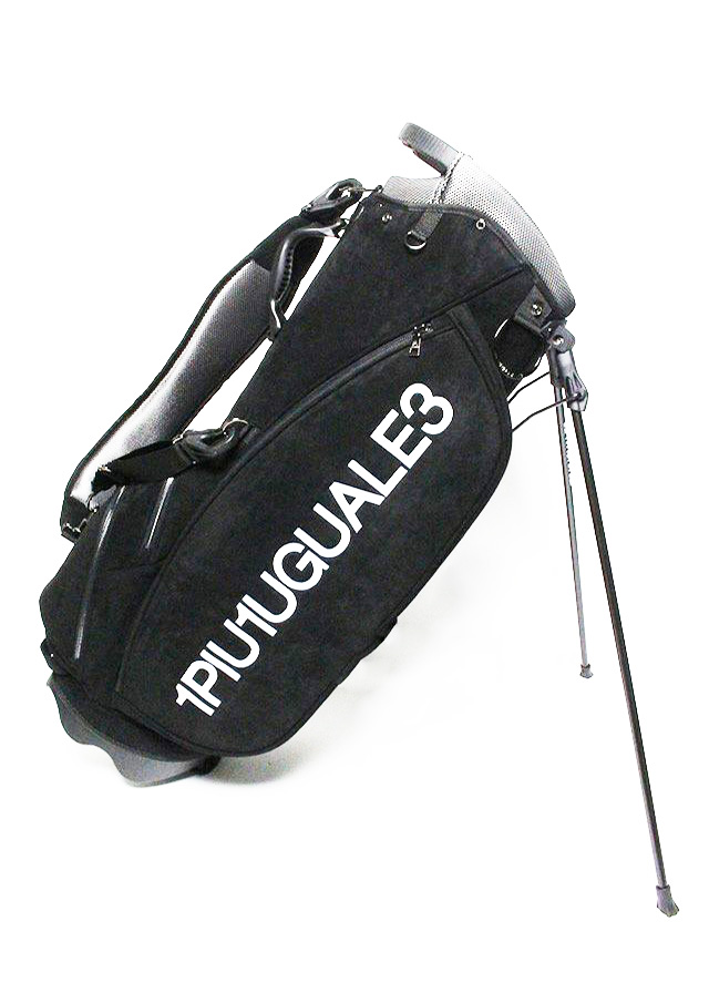 【美品】1piu1uguale3GOLF キャディバック 1PIU1UGUALE3 GOLF キャディバッグ スタンド式 メンズ 黒 白 grg397