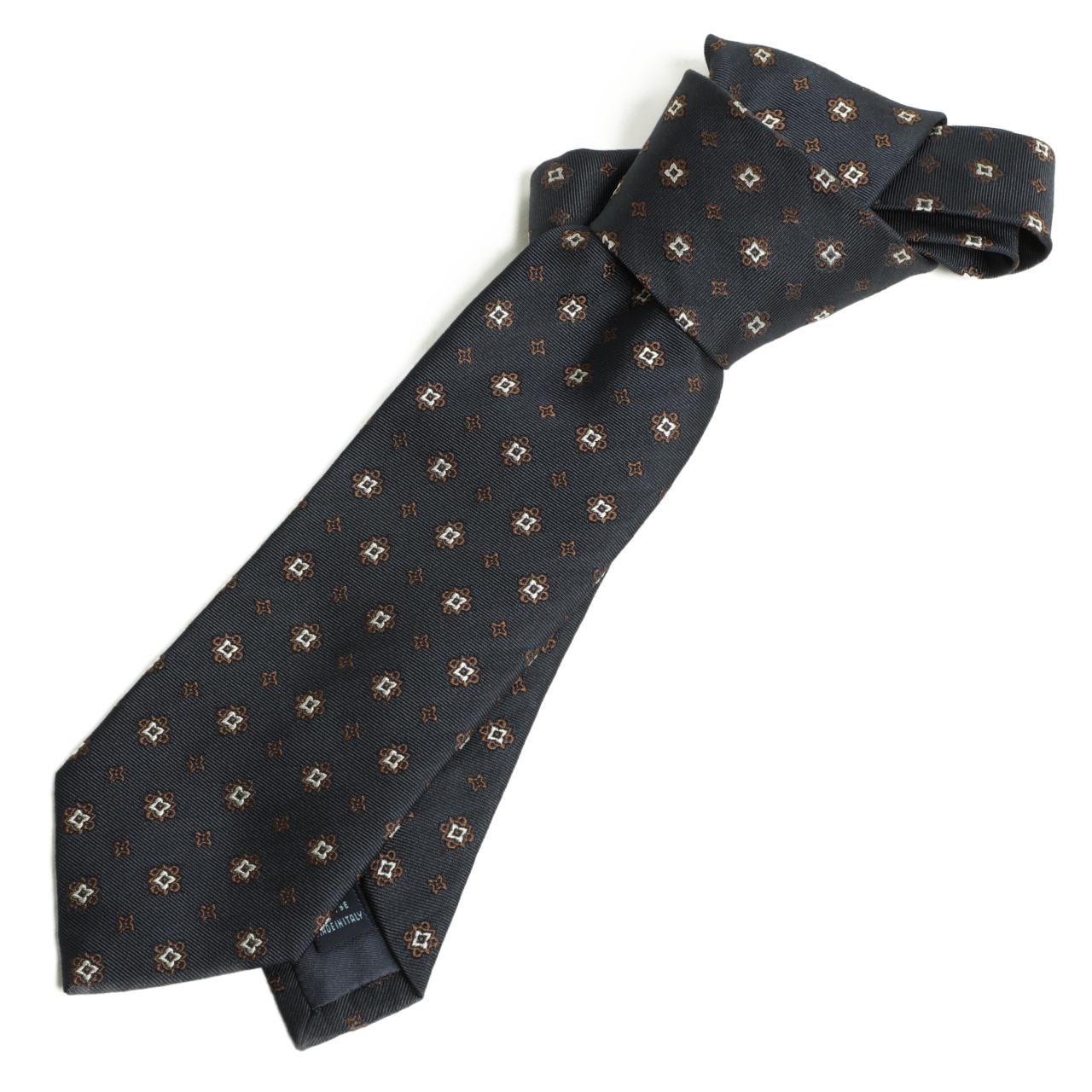 【新品】FRANCO BASSI 小紋 ジャガード ネクタイ FRANCO BASSI（フランコバッシ）の「FRANCO BASSI / シルク 小紋