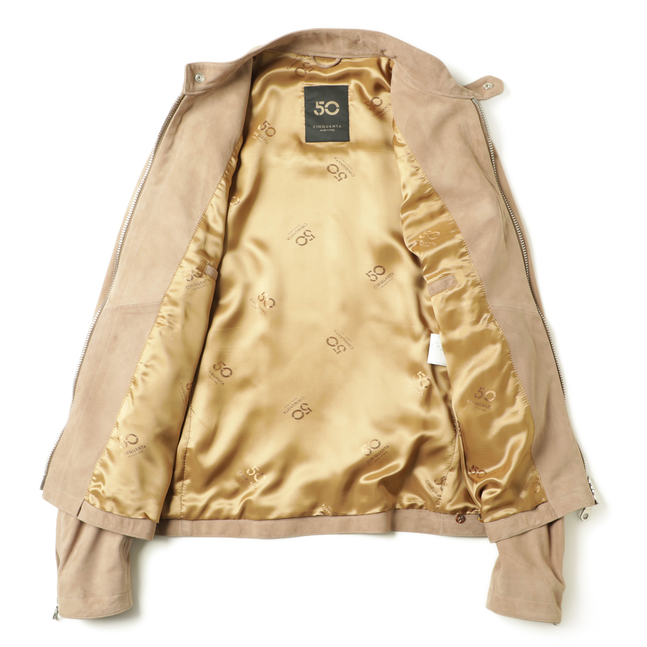 Style Web Magazine  Online Shop ビー・アール・オンライン CINQUANTA  チンクワンタ ライダースジャケット シングル スエード H502 5013 ピンクベージュ