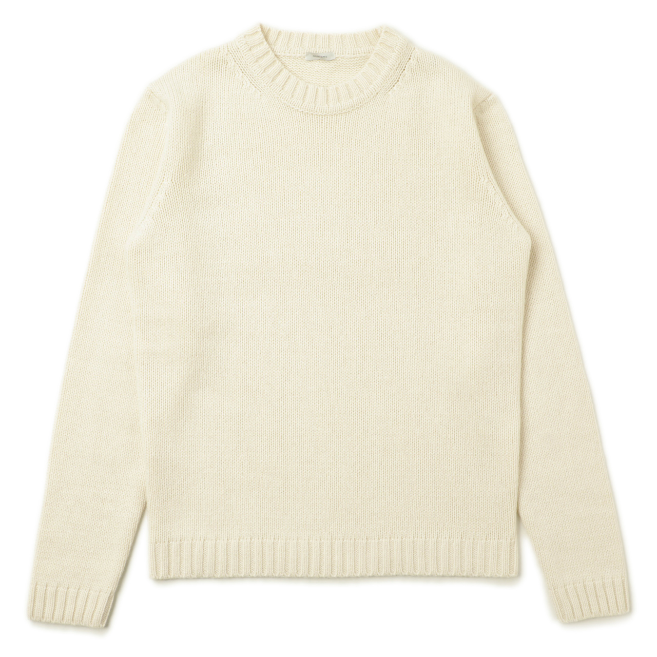 Recycled Cashmere Exposed Seam Crew Neck Sweater - Caramel