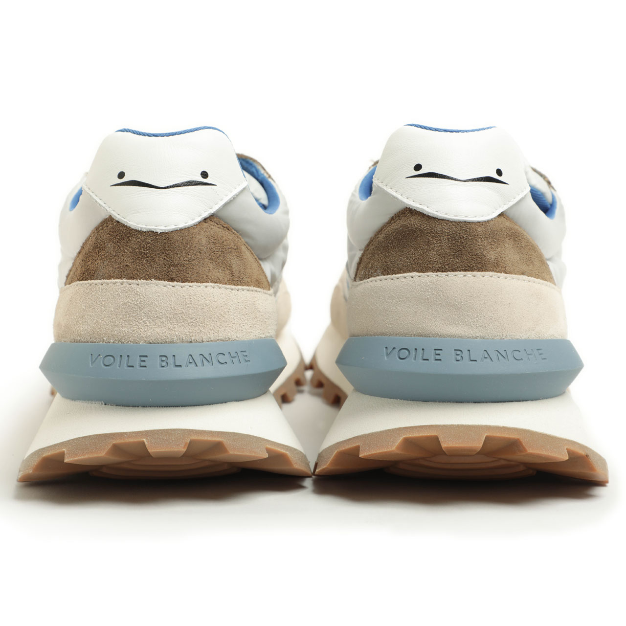 VOILE BLANCHE ボイルブランシェ メンズ スニーカー ローカット レザー スエード ナイロン 厚底 ボリュームソール レースアップ  QWARK HYPE 03-2B91 ICE/WHITE/ホワイト｜VOILE BLANCHE｜菅原靴店