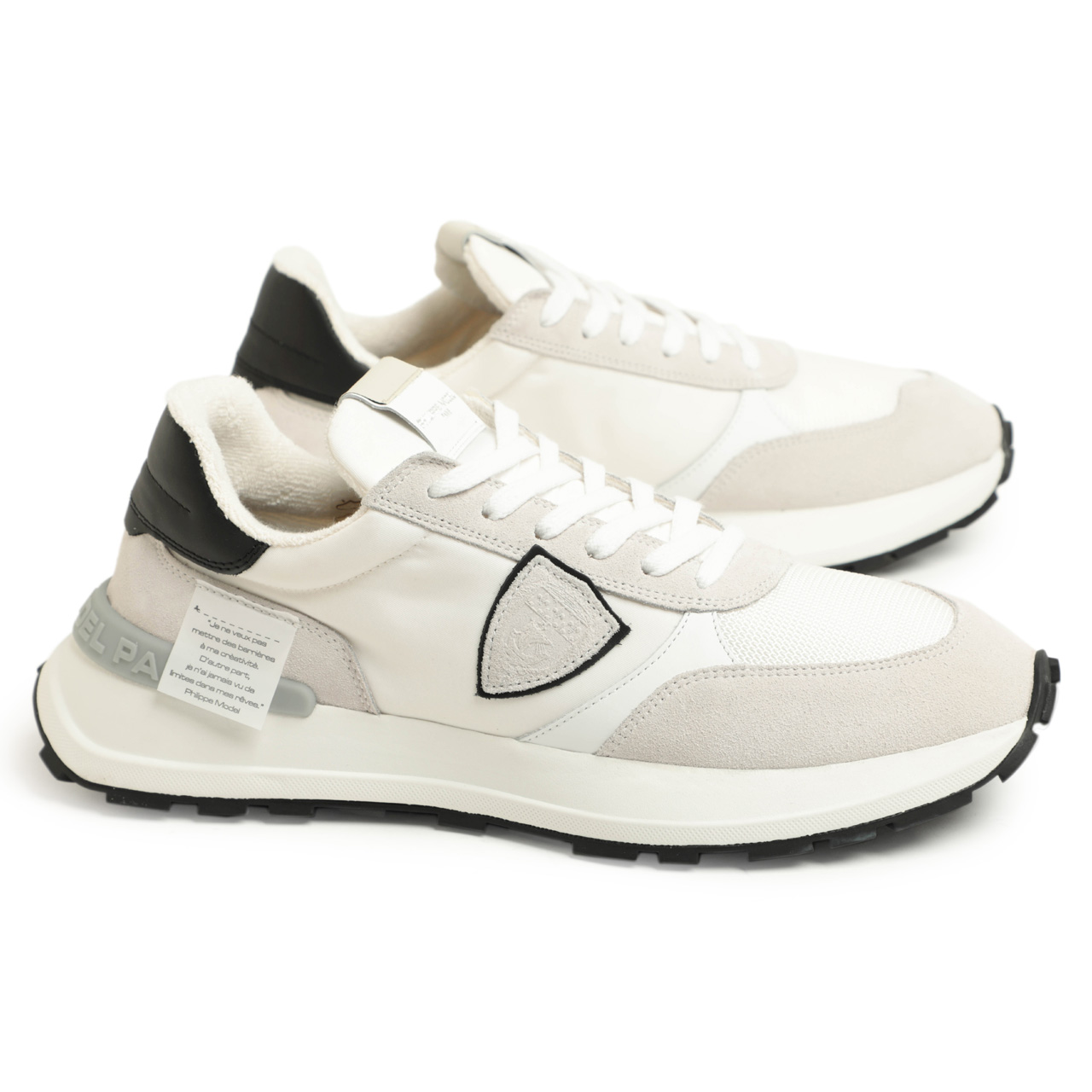 PHILIPPE MODEL PARIS フィリップモデル メンズ ANTIBES ブラックスニーカー 靴 イタリア正規品 ATLU W002 新品 ホワイト