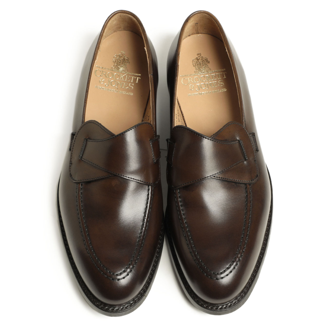 クロケットアンドジョーンズ crockett&jones バタフライローファー-